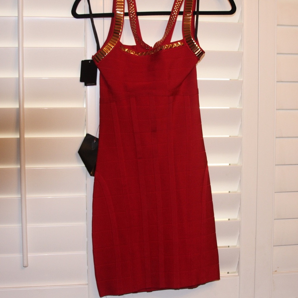 bebe red dress